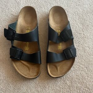 Navy Arizona Birkenstocks